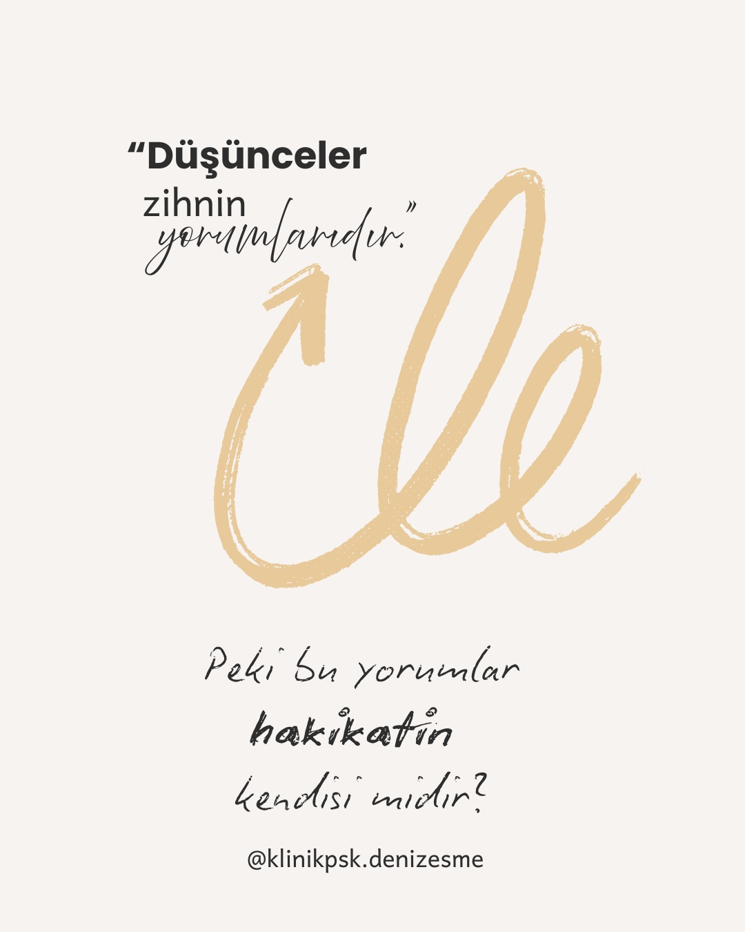 Instagram gönderisi: düşünceler zihnin yorumlarıdır