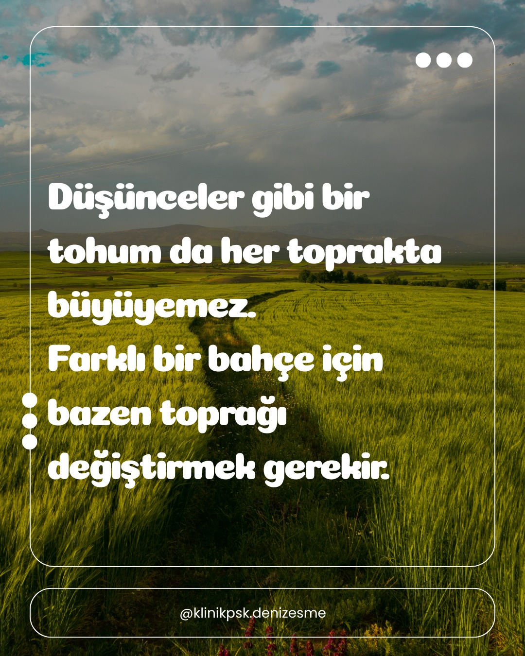 Instagram gönderisi: değişim toprağı dönüştürmekle başlar